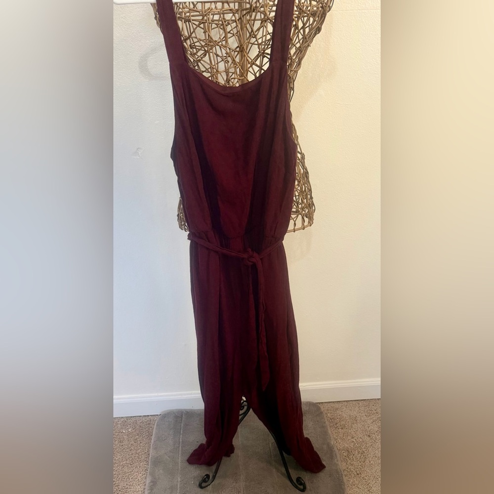 Xhilaration burgundy jumpsuit